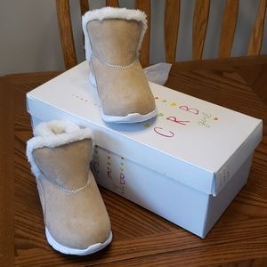 CRB Toddler girls fuzzy faux suede boots